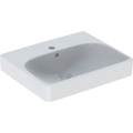 GEBERIT Umywalka SMYLE SQUARE kompaktowa, B50cm, H16cm, T41cm, z przelewem, z otworem na baterię, KeraTect
