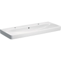 GEBERIT Umywalka SMYLE SQUARE, B120cm, H16.5cm, T48cm, z przelewem, z dwoma otworami na baterię