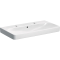 GEBERIT Umywalka SMYLE SQUARE, B90cm, H16.5cm, T48cm, z przelewem, z dwoma otworami na baterię