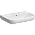 GEBERIT Umywalka SMYLE, B70cm, H17cm, T48cm, z przelewem, z otworem na baterię, KeraTect