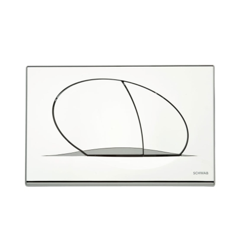 SCHWAB OVATE DUE przycisk spłukujący, chrom połysk
