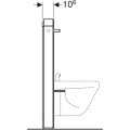GEBERIT Moduł sanitarny MONOLITH do bidetu, H101, lava, boki czarne