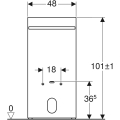 GEBERIT Moduł sanitarny MONOLITH do bidetu, H101, sand
