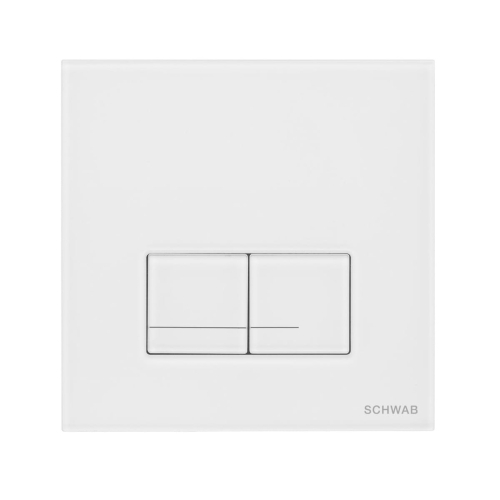 SCHWAB ARTE DUO GLASS przycisk spłukujący, biały