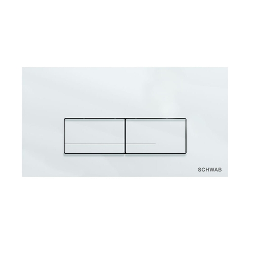 SCHWAB GAIOS DUO GLASS przycisk spłukujący, biały
