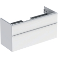 GEBERIT Szafka pod umywalkę ICON, z dwoma szufladami 118,4 cm x 61,5 cm x 47,6 cm, biały / lakierowany matowy, biały / matowy