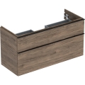 GEBERIT Szafka pod umywalkę ICON, z dwoma szufladami 118,4 cm x 61,5 cm x 47,6 cm, orzech hickory / melaminowa struktura drewna, lava / matowy