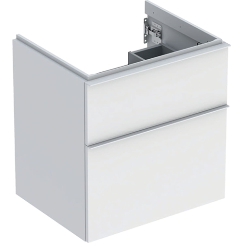 GEBERIT Szafka pod umywalkę ICON, z dwoma szufladami 59,2 cm x 61,5 cm x 47,6 cm, biały / lakierowany matowy, biały / matowy