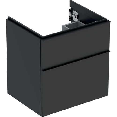 GEBERIT Szafka pod umywalkę ICON, z dwoma szufladami 59,2 cm x 61,5 cm x 47,6 cm, lava / lakierowany matowy, lava / matowy