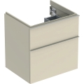 GEBERIT Szafka pod umywalkę ICON, z dwoma szufladami 59,2 cm x 61,5 cm x 47,6 cm, szary piaskowy / lakierowany, wysoki połysk, szary piaskowy / matowy
