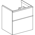 GEBERIT Szafka pod umywalkę ICON, z dwoma szufladami 59,2 cm x 61,5 cm x 47,6 cm, szary piaskowy / lakierowany, wysoki połysk, szary piaskowy / matowy