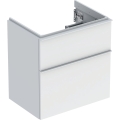 GEBERIT Szafka pod umywalkę ICON, z dwoma szufladami, krótka 59,2 cm x 61,5 cm x 41,6 cm biały / lakierowany matowy, biały / matowy