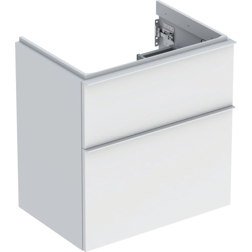 GEBERIT Szafka pod umywalkę ICON, z dwoma szufladami, krótka 59,2 cm x 61,5 cm x 41,6 cm biały / lakierowany matowy, biały / matowy