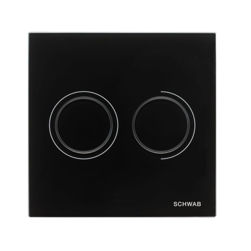 SCHWAB ITEA DUO GLASS przycisk spłukujący, czarny