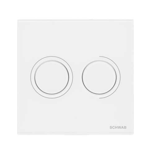 SCHWAB ITEA DUO GLASS przycisk spłukujący, biały