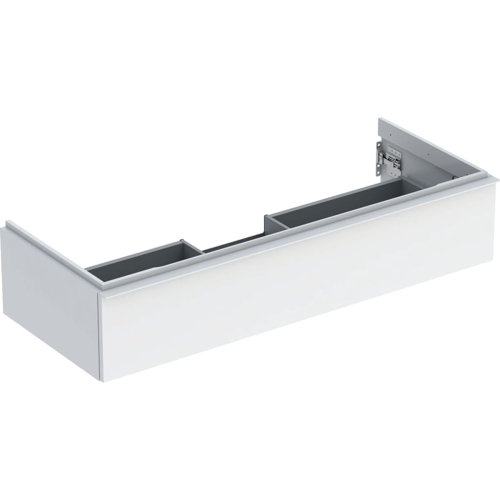 GEBERIT Szafka pod umywalkę ICON, z jedną szufladą 118,4 cm x 24,7 cm x 47,6 cm, biały / lakierowany na wysoki połysk, biały / matowy