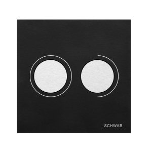 SCHWAB ITEA DUO ALU przycisk spłukujący, czarny