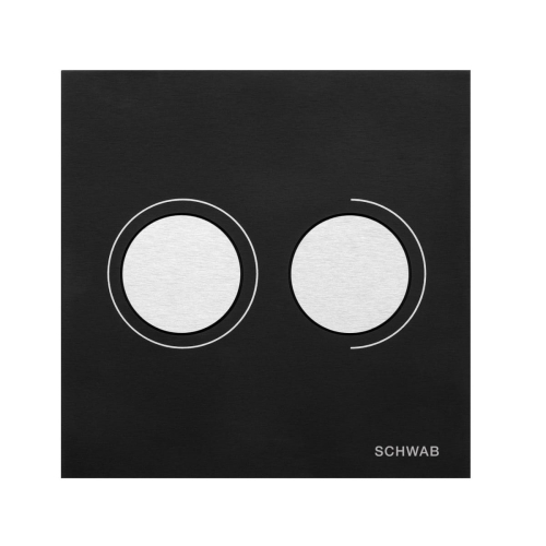 SCHWAB ITEA DUO ALU przycisk spłukujący, czarny