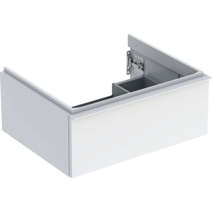 GEBERIT Szafka pod umywalkę ICON, z jedną szufladą 59,2 cm x 24,7 cm x 47,6 cm, biały / lakierowany na wysoki połysk, biały / matowy