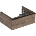 GEBERIT Szafka pod umywalkę ICON, z jedną szufladą 59,2 cm x 24,7 cm x 47,6 cm, orzech hickory / melaminowa struktura drewna, lava / matowy