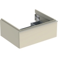 GEBERIT Szafka pod umywalkę ICON, z jedną szufladą 59,2 cm x 24,7 cm x 47,6 cm, szary piaskowy / lakierowany, wysoki połysk, szary piaskowy / matowy