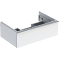 GEBERIT Szafka pod umywalkę ICON, z jedną szufladą 74 cm x 24,7 cm x 47,6 cm, biały / lakierowany na wysoki połysk, chromowany z połyskiem