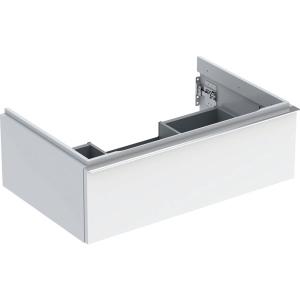 GEBERIT Szafka pod umywalkę ICON, z jedną szufladą 74 cm x 24,7 cm x 47,6 cm, biały / lakierowany na wysoki połysk, chromowany z połyskiem 