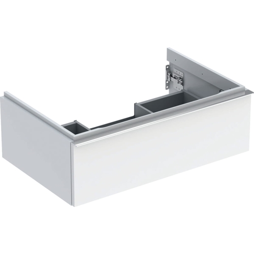 GEBERIT Szafka pod umywalkę ICON, z jedną szufladą 74 cm x 24,7 cm x 47,6 cm, biały / lakierowany na wysoki połysk, chromowany z połyskiem