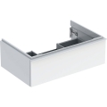 GEBERIT Szafka pod umywalkę ICON, z jedną szufladą 74 cm x 24,7 cm x 47,6 cm, biały / lakierowany na wysoki połysk, biały / matowy