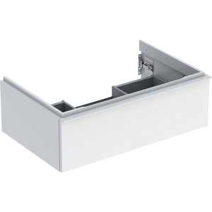 GEBERIT Szafka pod umywalkę ICON, z jedną szufladą 74 cm x 24,7 cm x 47,6 cm, biały / lakierowany na wysoki połysk, biały / matowy