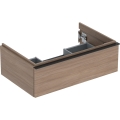 GEBERIT Szafka pod umywalkę ICON, z jedną szufladą 74 cm x 24,7 cm x 47,6 cm, dąb / melaminowa struktura drewna, lava / matowy