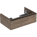 GEBERIT Szafka pod umywalkę ICON, z jedną szufladą 74 cm x 24,7 cm x 47,6 cm, orzech hickory / melaminowa struktura drewna, lava / matowy