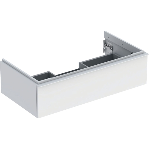 GEBERIT Szafka pod umywalkę ICON, z jedną szufladą 88,8 cm x 24,7 cm x 47,6 cm, biały / lakierowany matowy, biały / matowy