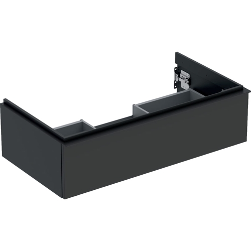 GEBERIT Szafka pod umywalkę ICON, z jedną szufladą 88,8 cm x 24,7 cm x 47,6 cm, lava / lakierowany matowy, lava / matowy