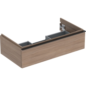 GEBERIT Szafka pod umywalkę ICON, z jedną szufladą 88,8 cm x 24,7 cm x 47,6 cm, dąb / melaminowa struktura drewna, lava / matowy