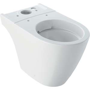 GEBERIT Miska stojąca WC ICON do spłuczki nasadzanej, lejowa, B35.5cm, H40cm, T63.5cm, ukryte mocowania, odpływ uniwersalny, Rimfree, KeraTect
