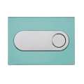 SCHWAB CIRCLE przycisk spłukujący, miętowy zielony/ chrom