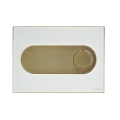 SCHWAB CIRCLE przycisk spłukujący, biały/ złoty