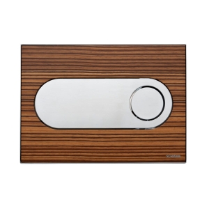 SCHWAB CIRCLE przycisk spłukujący, drewno/ chrom