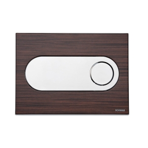 SCHWAB CIRCLE przycisk spłukujący, drewno wenge/ chrom