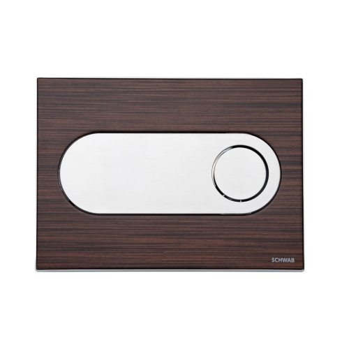 SCHWAB CIRCLE przycisk spłukujący, drewno wenge/ chrom