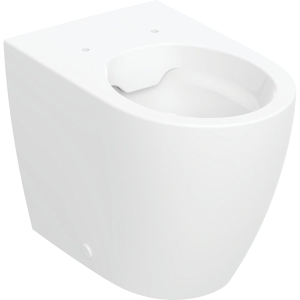 GEBERIT Miska stojąca WC ICON, lejowa, B36cm, H41cm, T56cm, przylegająca do ściany, ukryte mocowanie, odpływ poziomy lub pionowy, Rimfree, KeraTect