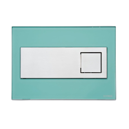 SCHWAB CARO przycisk spłukujący, miętowy zielony/ chrom