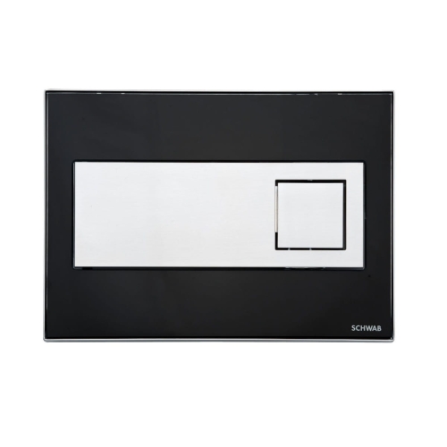 SCHWAB CARO przycisk spłukujący, czarny/ chrom