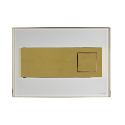 SCHWAB CARO przycisk spłukujący, biały/ złoty
