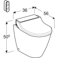 GEBERIT Urządzenie WC z funkcją higieny intymnej AQUACLEAN TUMA Comfort, stojąca miska WC, szkło czarne