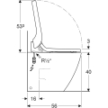 GEBERIT Urządzenie WC z funkcją higieny intymnej AQUACLEAN TUMA Comfort, stojąca miska WC, szkło czarne