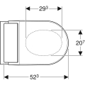 GEBERIT Urządzenie WC z funkcją higieny intymnej AQUACLEAN TUMA Comfort, stojąca miska WC, szkło czarne