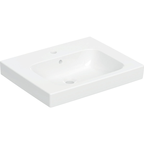 GEBERIT Umywalka MODO, B60cm, H15.5cm, T48.5cm, z przelewem, z otworem na baterię