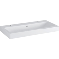 GEBERIT Umywalka ICON, B90cm, H16cm, T48.5cm, z przelewem, z dwoma otworami na baterię